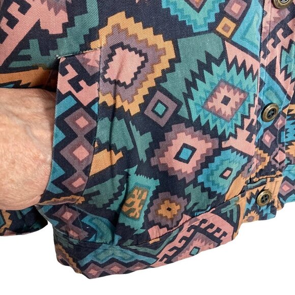 Vintage Brownstone Studio Southwestern Jacket Womens Medium Aztec Pattern - Picture 6 of 8
